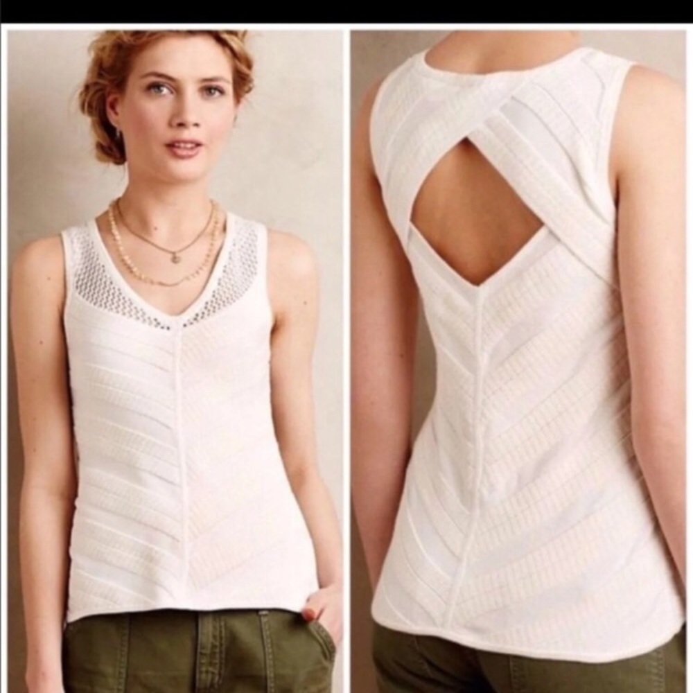 Anthropologie Moth Sleeveless Blouse Large